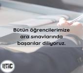 Öğrencilerimize ara sınavlarında başarılar diliyoruz