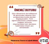 Derslere Katılım Hk.