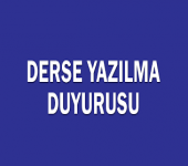 2019 Güz Derse Yazılmaları