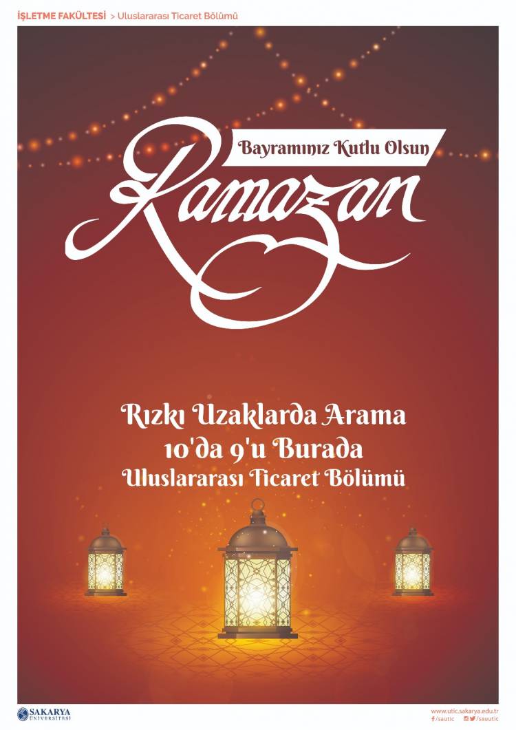 Ramazan Bayramınız Kutlu Olsun...