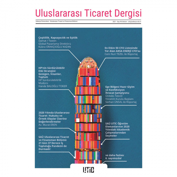 UTİC Dergisi 2021 yılı 6. sayısı baskıda...