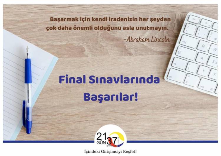 Final Sınavlarında Başarılar Dileriz